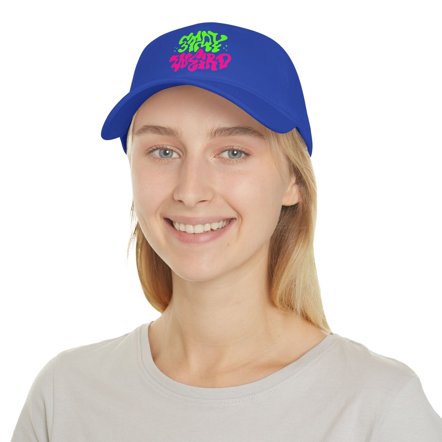 Stay Weird Neon Baseball Cap | Trendy Low Profile Hat for Oddballs & Creatives