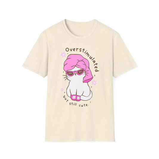 Overstimulated Cat Unisex T-Shirt - Cute and Comfy Casual Wear