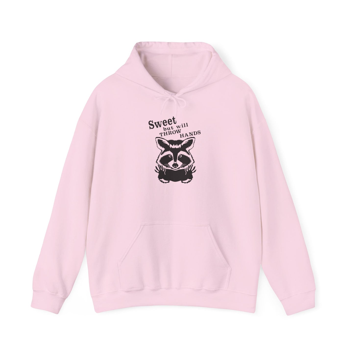 Sweet Raccoon Unisex Hooded Sweatshirt - Cozy & Playful Design