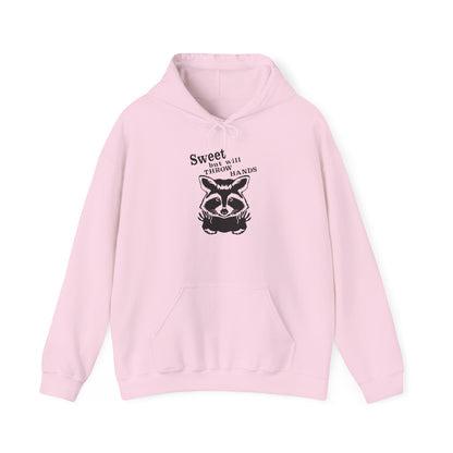 Sweet Raccoon Unisex Hooded Sweatshirt - Cozy & Playful Design