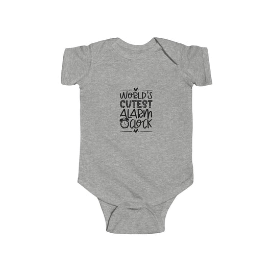 World's Cutest Alarm Clock Infant Bodysuit