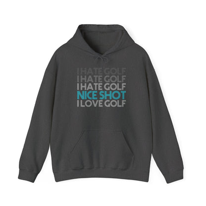I Hate Golf Unisex Hooded Sweatshirt - Casual Golf Humor Hoodie