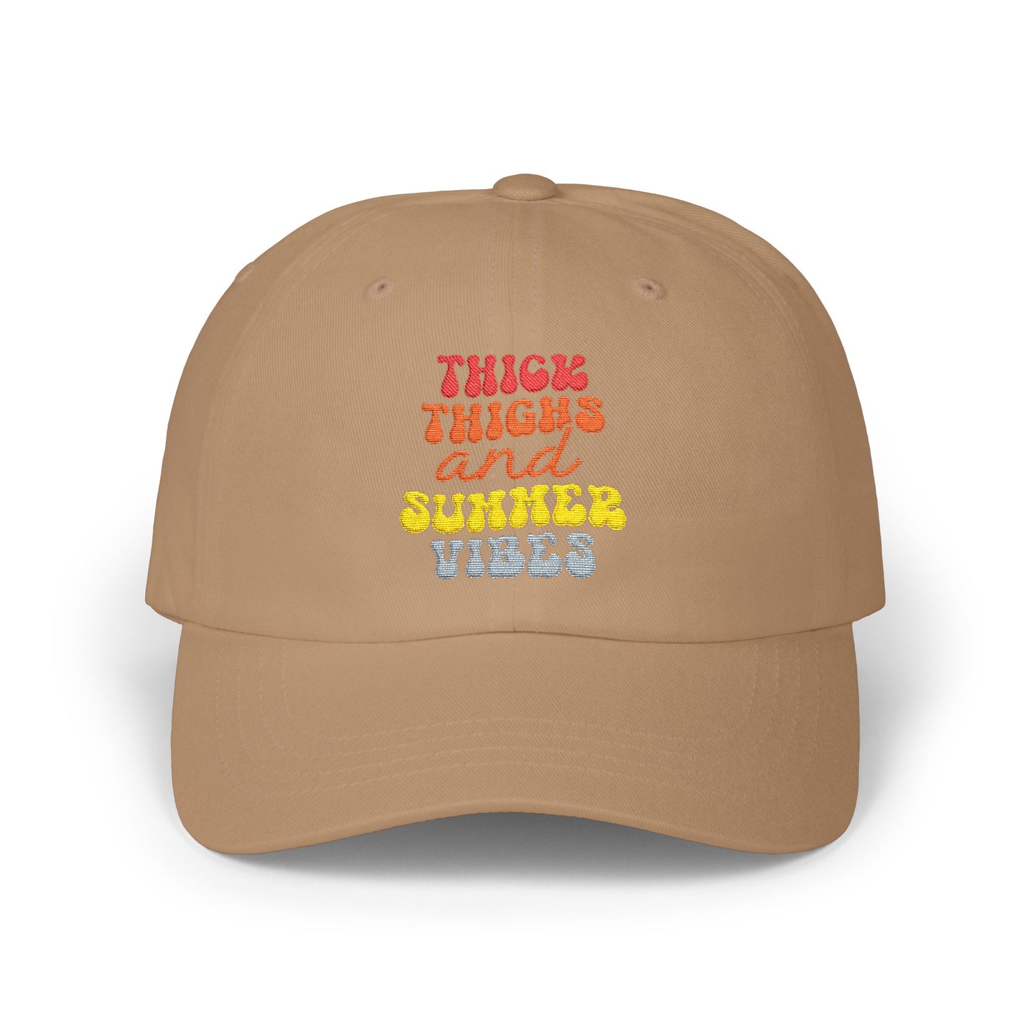 Thick Thighs and Summer Vibes Dad Cap