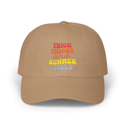 Thick Thighs and Summer Vibes Dad Cap