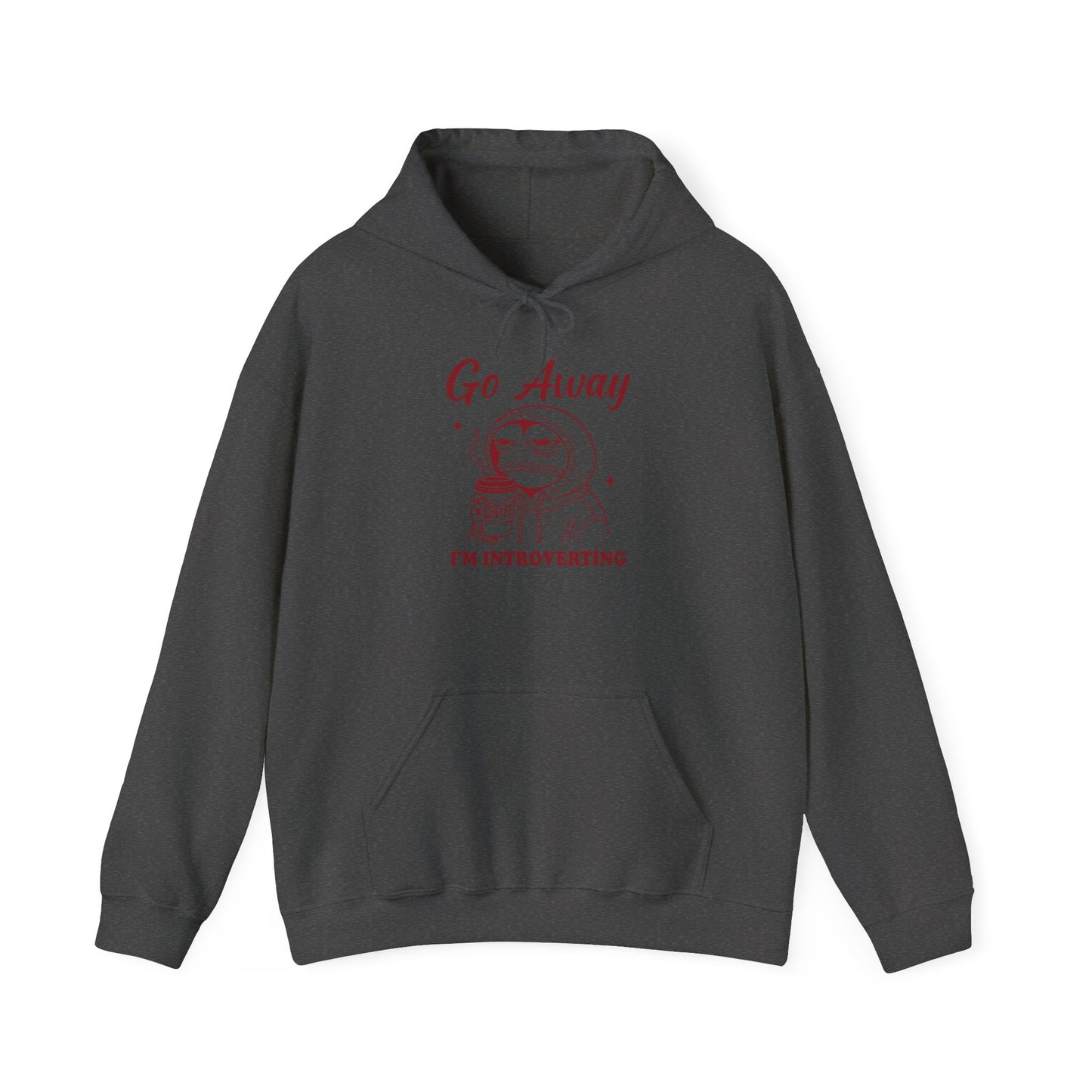 Introvert Hoodie - "Go Away, I'm Introverting" Heavy Blend Sweatshirt