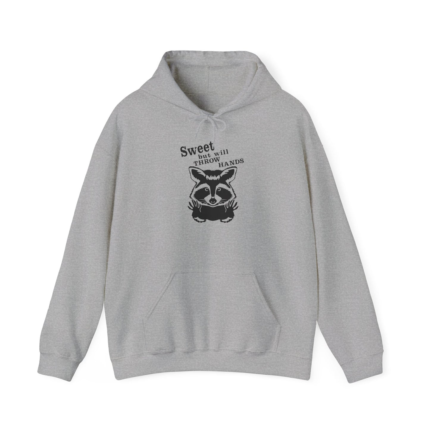 Sweet Raccoon Unisex Hooded Sweatshirt - Cozy & Playful Design