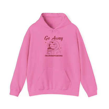 Introvert Hoodie - "Go Away, I'm Introverting" Heavy Blend Sweatshirt