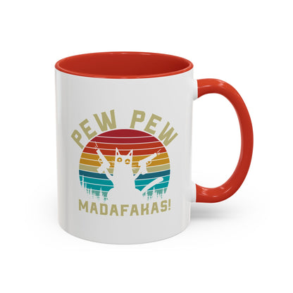 Fun Pew Pew Coffee Mug - 11 & 15oz - Perfect for Cat Lovers