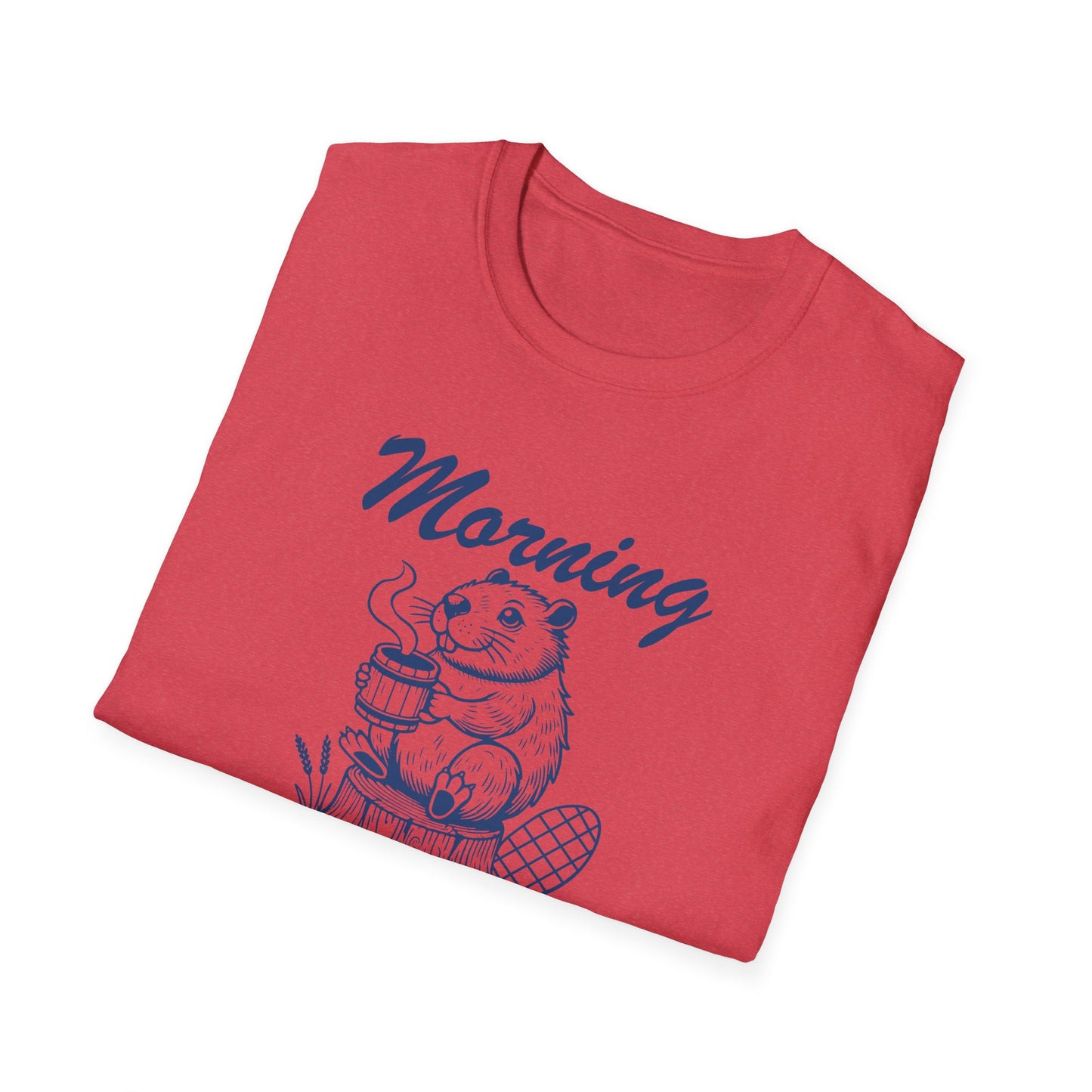 Funny Morning Wood Unisex T-Shirt - Softstyle Graphic Tee for Nature Lovers