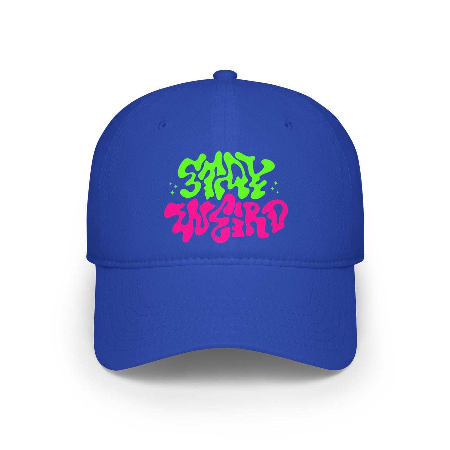 Stay Weird Neon Baseball Cap | Trendy Low Profile Hat for Oddballs & Creatives