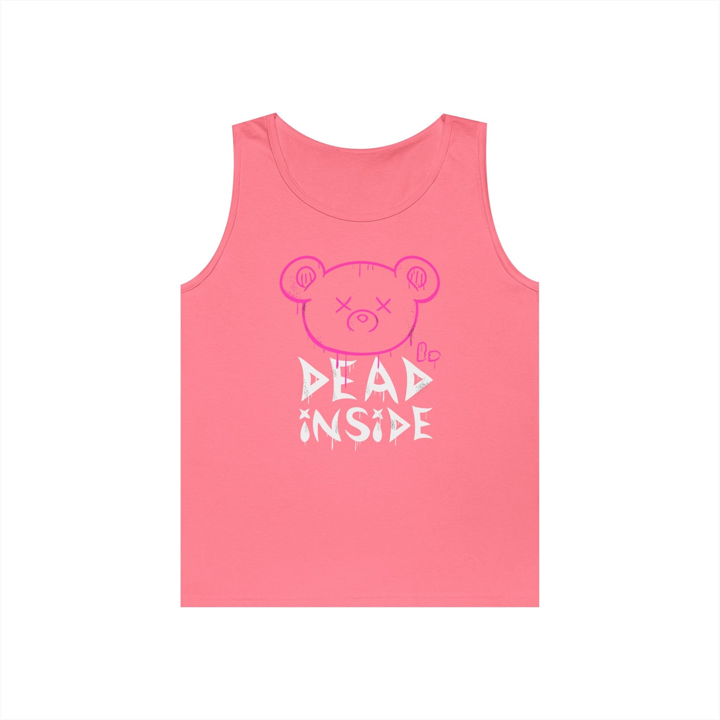 Unisex Heavy Cotton Tank Top - "Dead Inside" Graphic Tee for Casual Wear