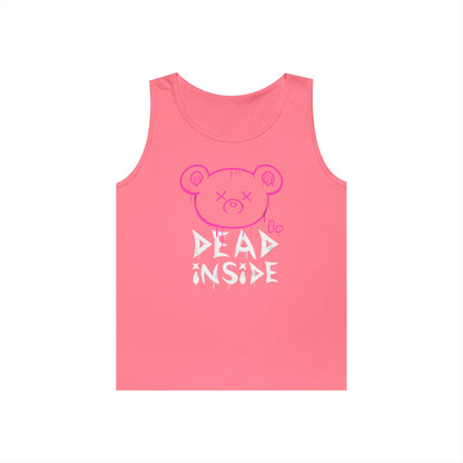 Unisex Heavy Cotton Tank Top - "Dead Inside" Graphic Tee for Casual Wear