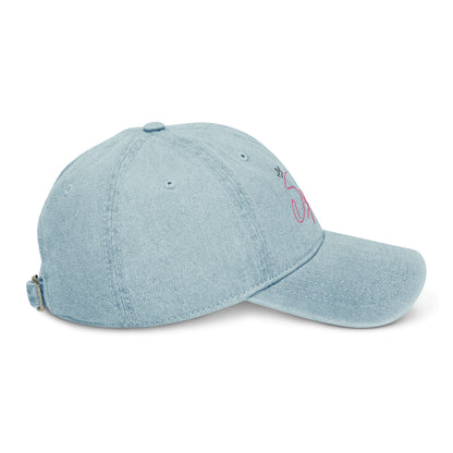 Cool Embroidered Denim Hat for Your Squad, Trendy Cap Gift for Friends, Stylish Summer Accessory, Casual Outfit Addition