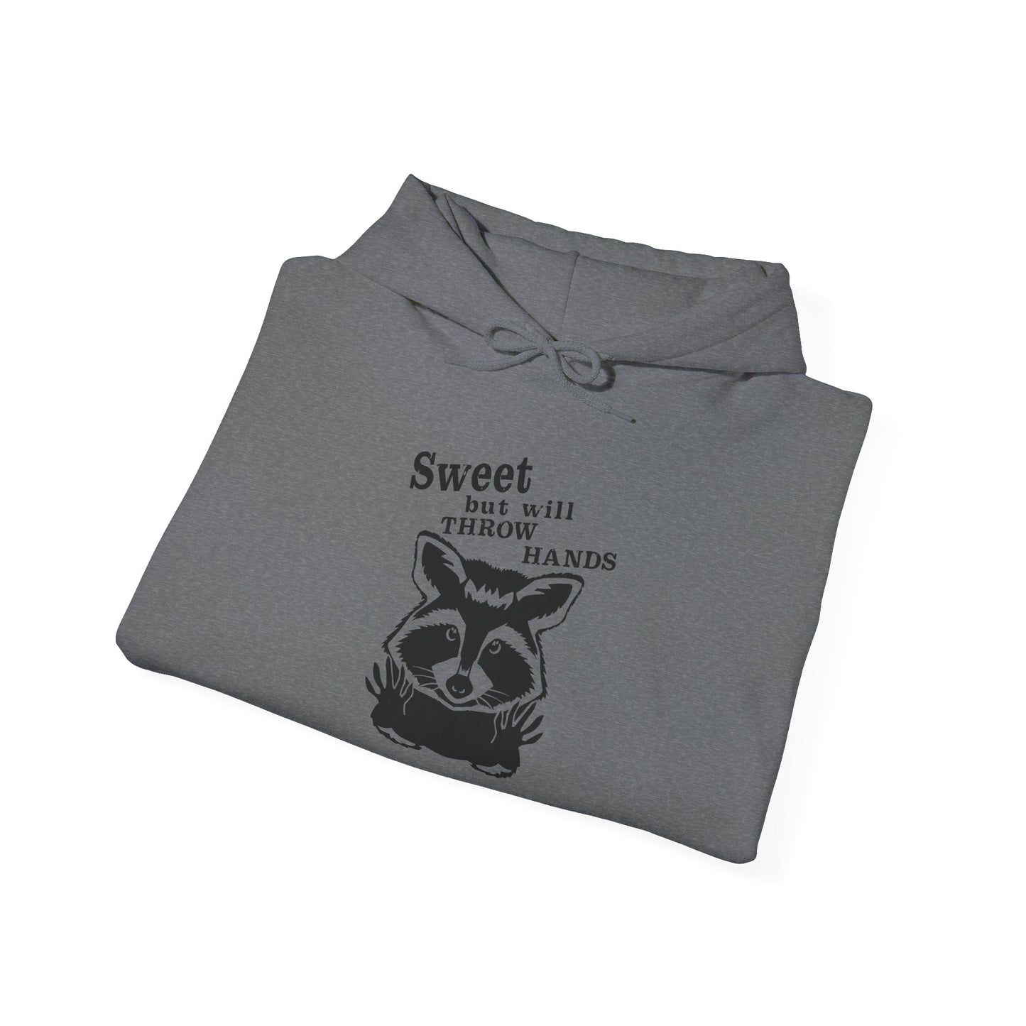 Sweet Raccoon Unisex Hooded Sweatshirt - Cozy & Playful Design