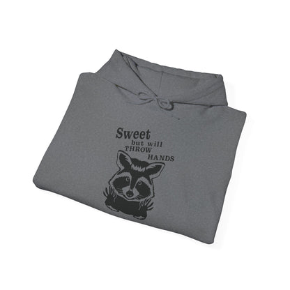 Sweet Raccoon Unisex Hooded Sweatshirt - Cozy & Playful Design