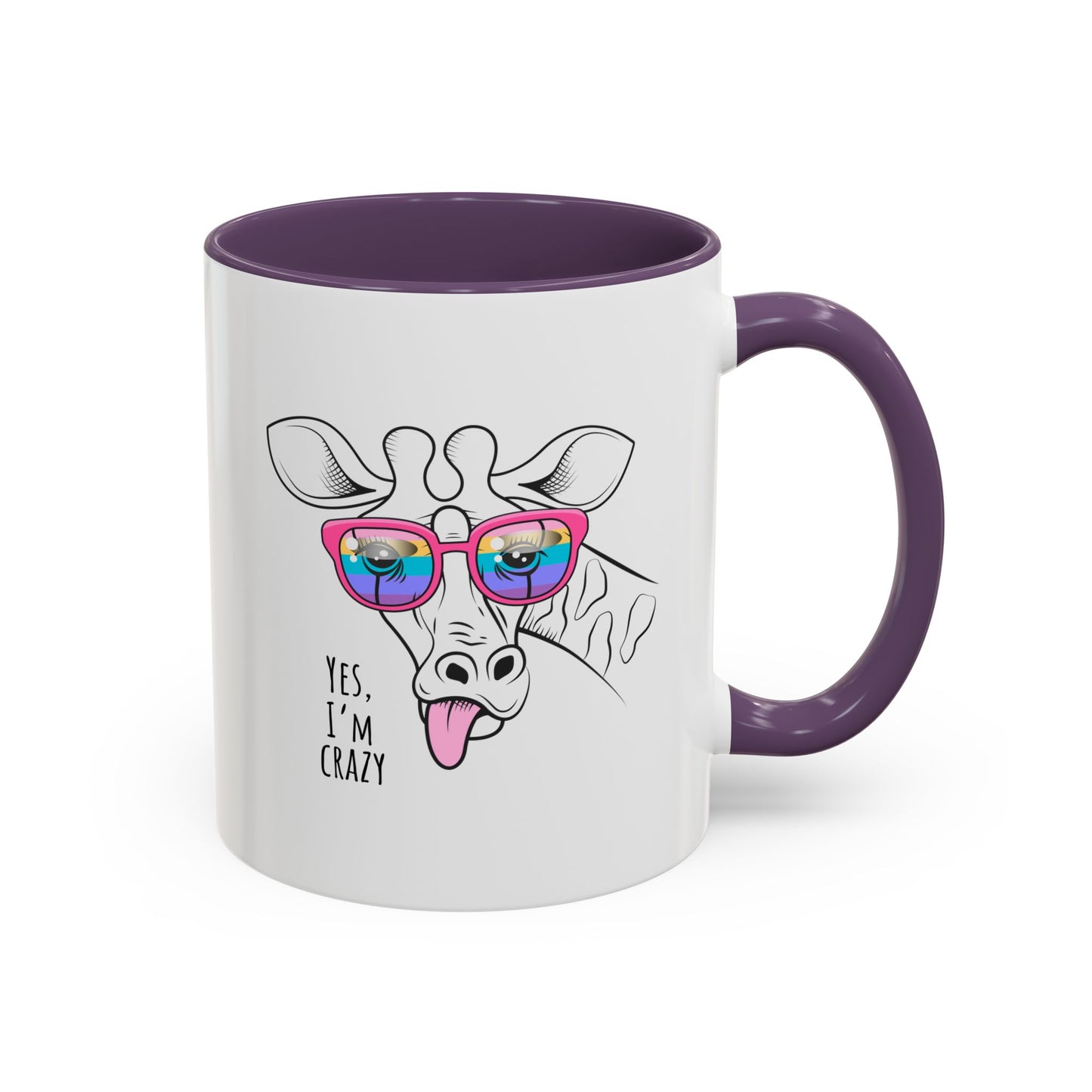 Funny Giraffe Coffee Mug - "Yes, I'm Crazy" - Perfect Gift for Animal Lovers