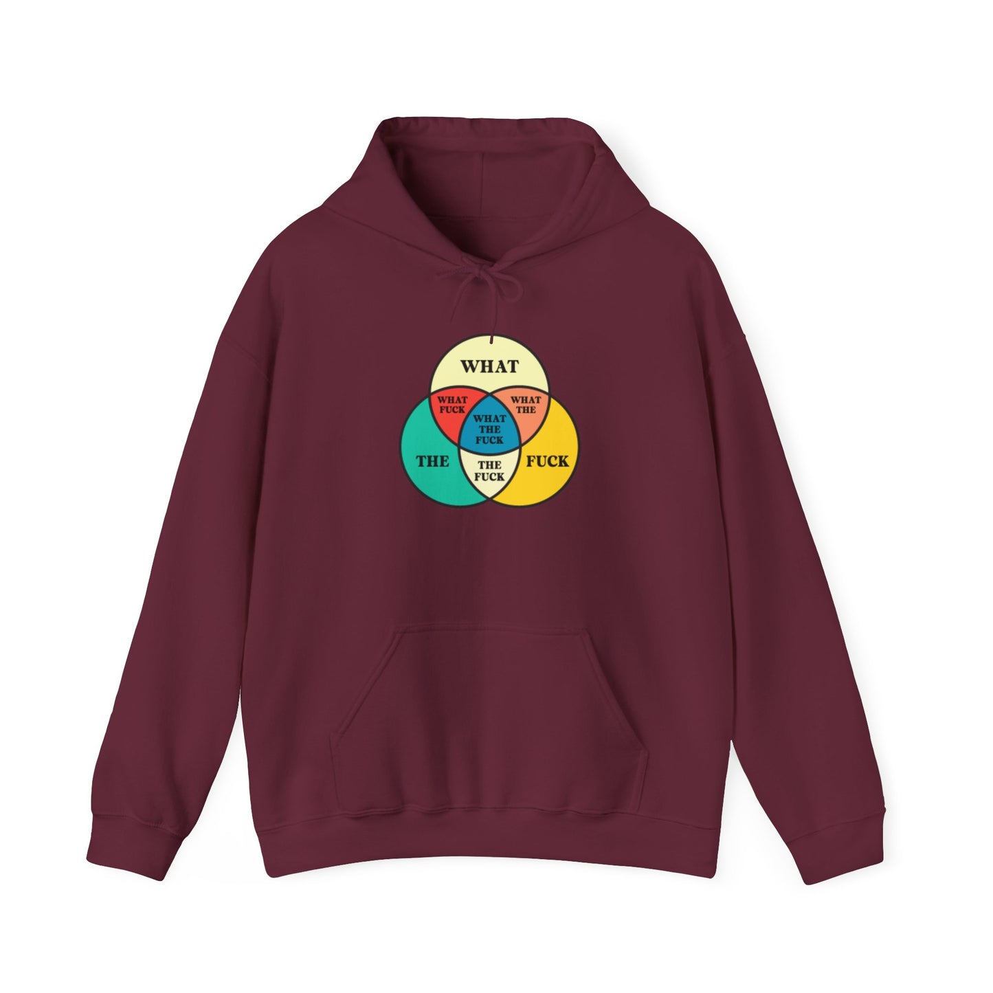 Funny Venn Diagram Hoodie - Unisex Heavy Blend™ - What The F*** Design