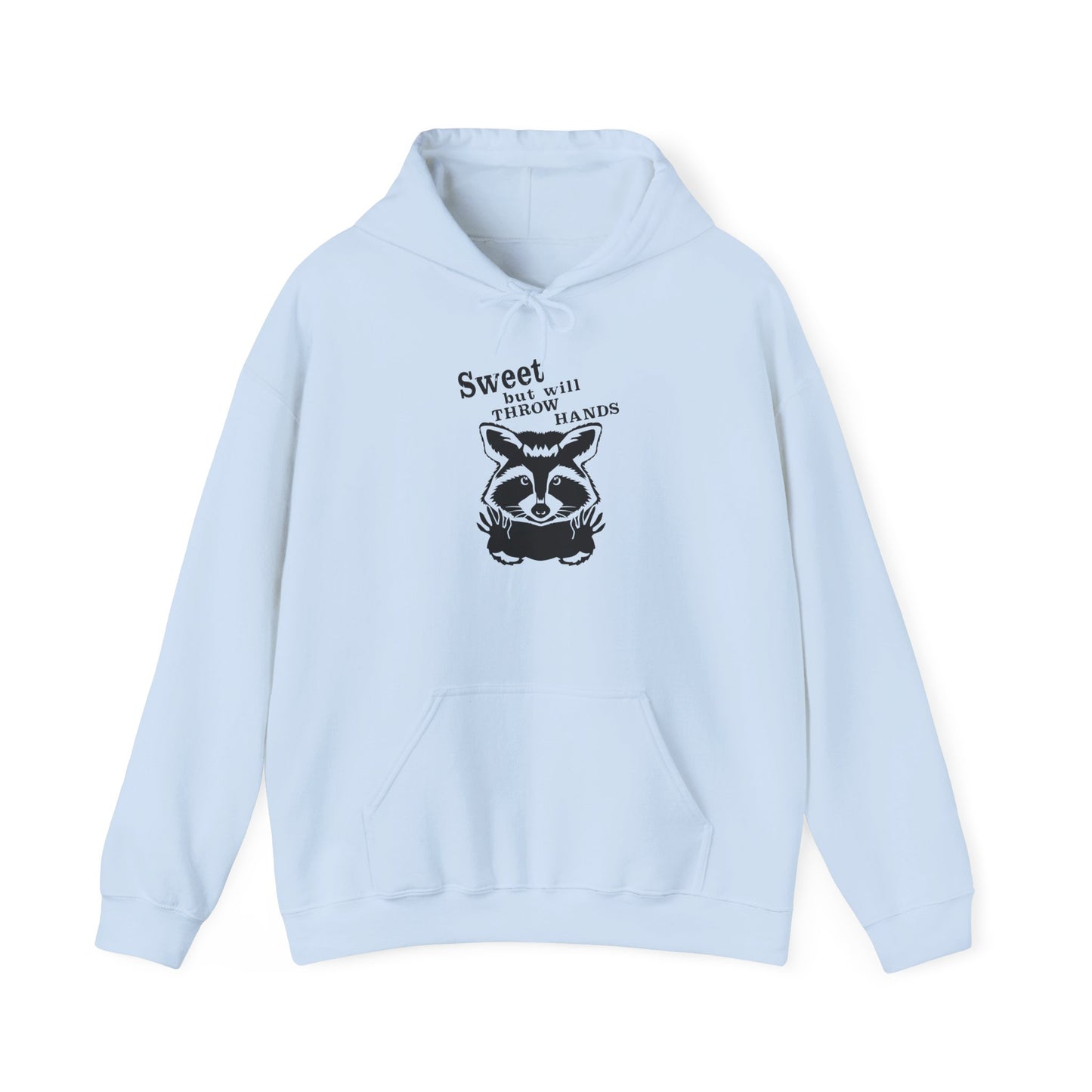 Sweet Raccoon Unisex Hooded Sweatshirt - Cozy & Playful Design