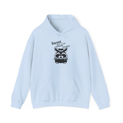 Sweet Raccoon Unisex Hooded Sweatshirt - Cozy & Playful Design