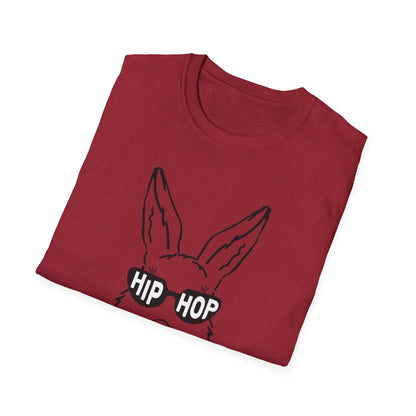 Hip Hop Bunny Graphic T-Shirt - Unisex Softstyle Tee for Music Lovers