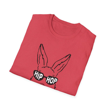 Hip Hop Bunny Graphic T-Shirt - Unisex Softstyle Tee for Music Lovers