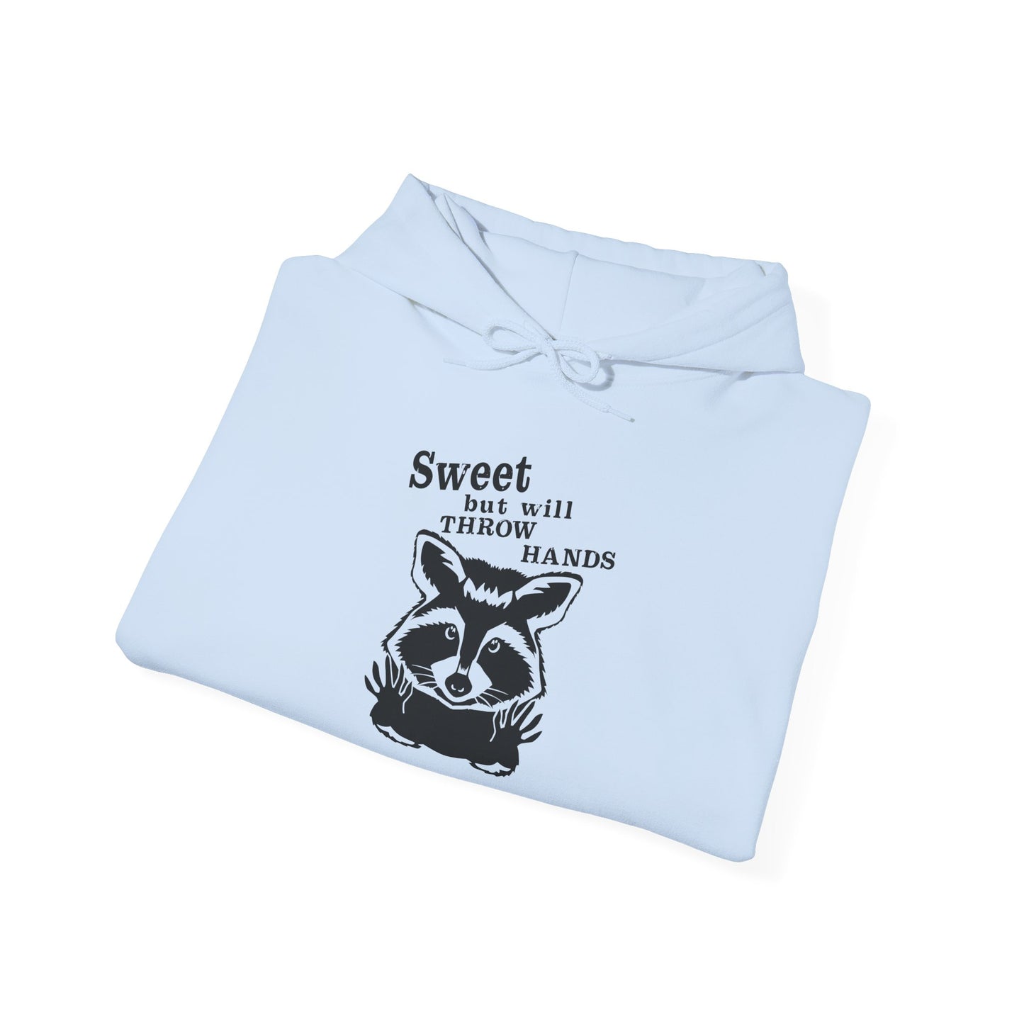 Sweet Raccoon Unisex Hooded Sweatshirt - Cozy & Playful Design