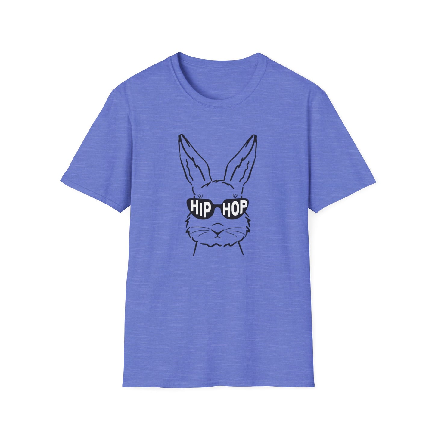 Hip Hop Bunny Graphic T-Shirt - Unisex Softstyle Tee for Music Lovers