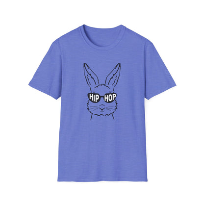 Hip Hop Bunny Graphic T-Shirt - Unisex Softstyle Tee for Music Lovers