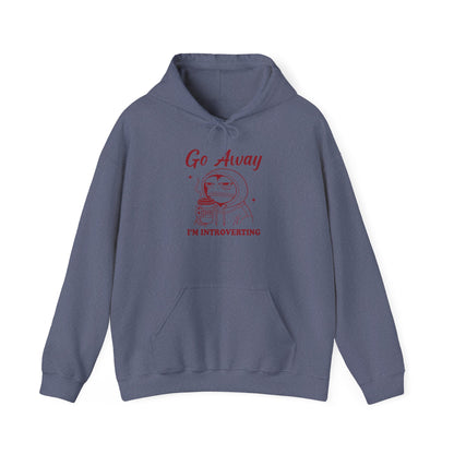 Introvert Hoodie - "Go Away, I'm Introverting" Heavy Blend Sweatshirt