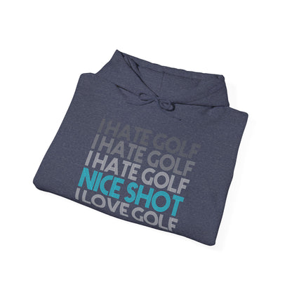 I Hate Golf Unisex Hooded Sweatshirt - Casual Golf Humor Hoodie