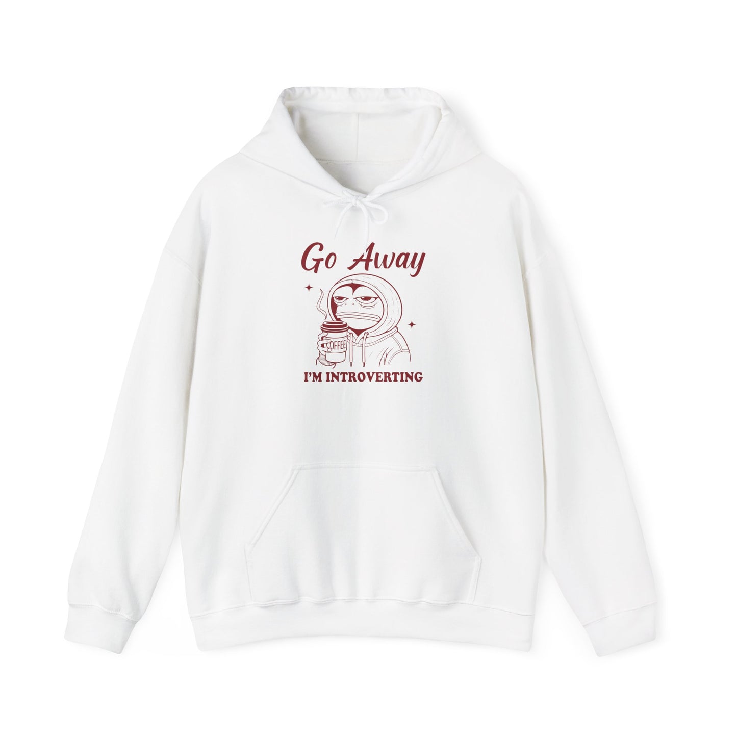 Introvert Hoodie - "Go Away, I'm Introverting" Heavy Blend Sweatshirt