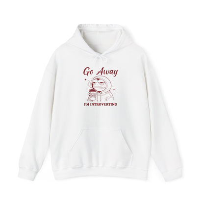 Introvert Hoodie - "Go Away, I'm Introverting" Heavy Blend Sweatshirt