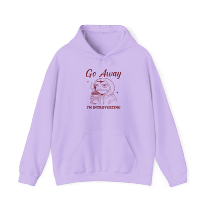 Introvert Hoodie - "Go Away, I'm Introverting" Heavy Blend Sweatshirt