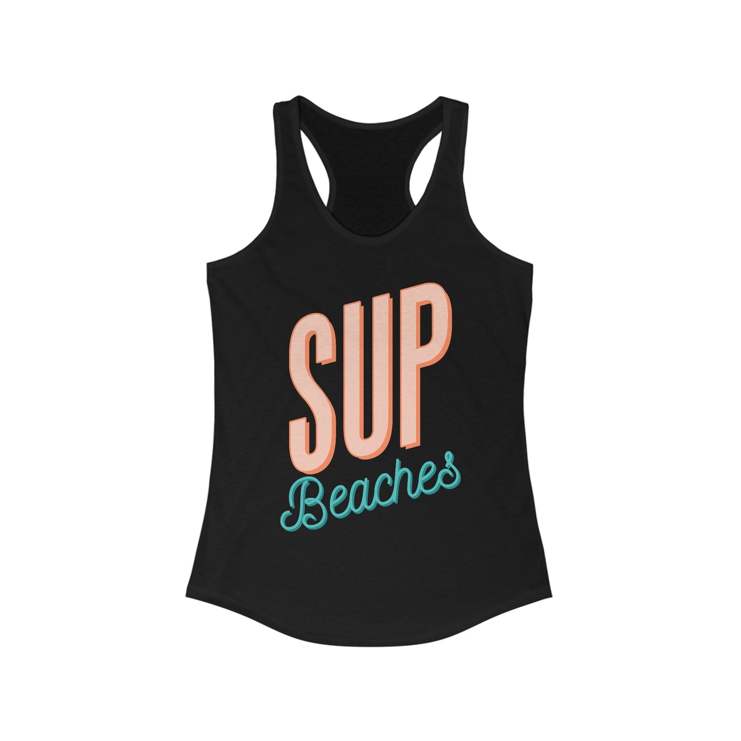 Women's Racerback Tank Top - 'SUP Beaches' Summer Style