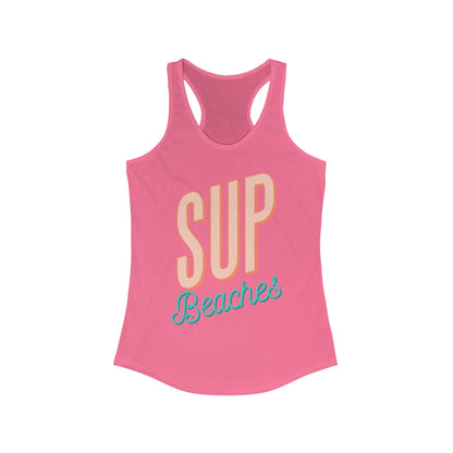 Women's Racerback Tank Top - 'SUP Beaches' Summer Style