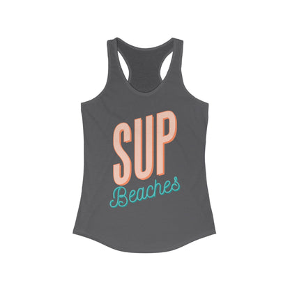 Women's Racerback Tank Top - 'SUP Beaches' Summer Style