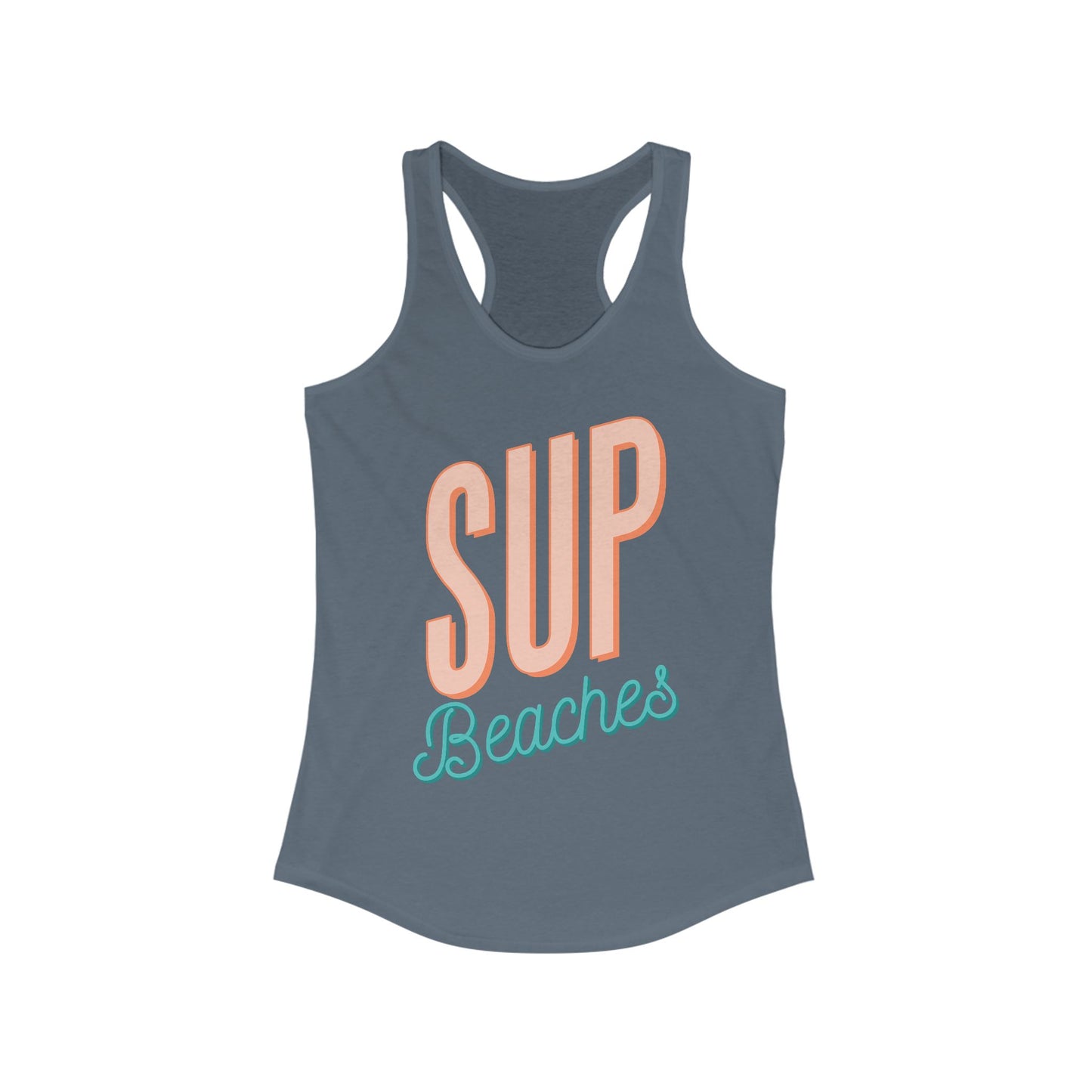 Women's Racerback Tank Top - 'SUP Beaches' Summer Style