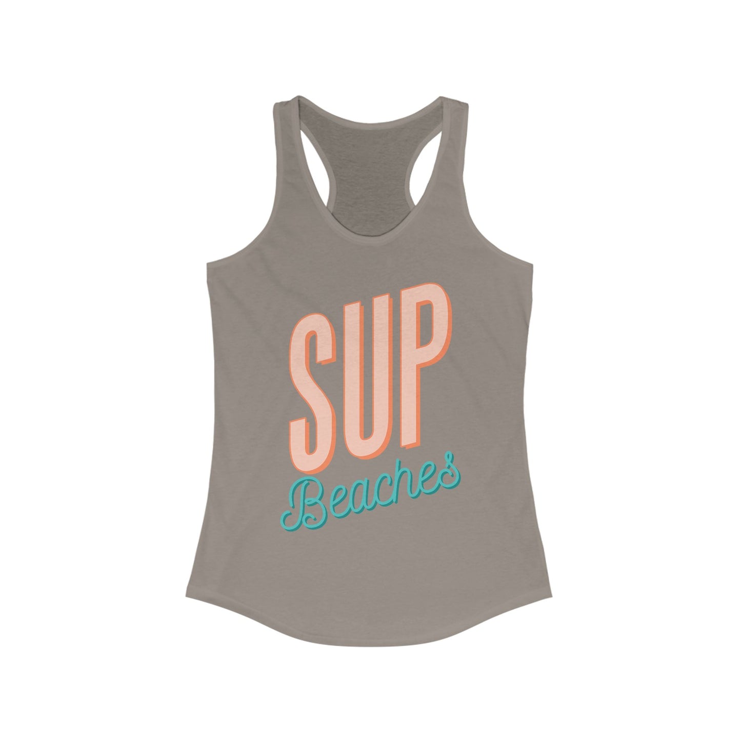 Women's Racerback Tank Top - 'SUP Beaches' Summer Style