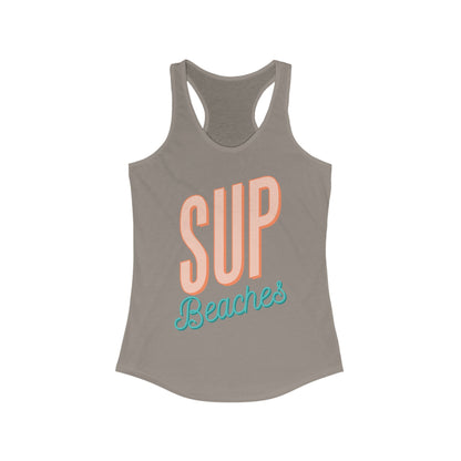 Women's Racerback Tank Top - 'SUP Beaches' Summer Style