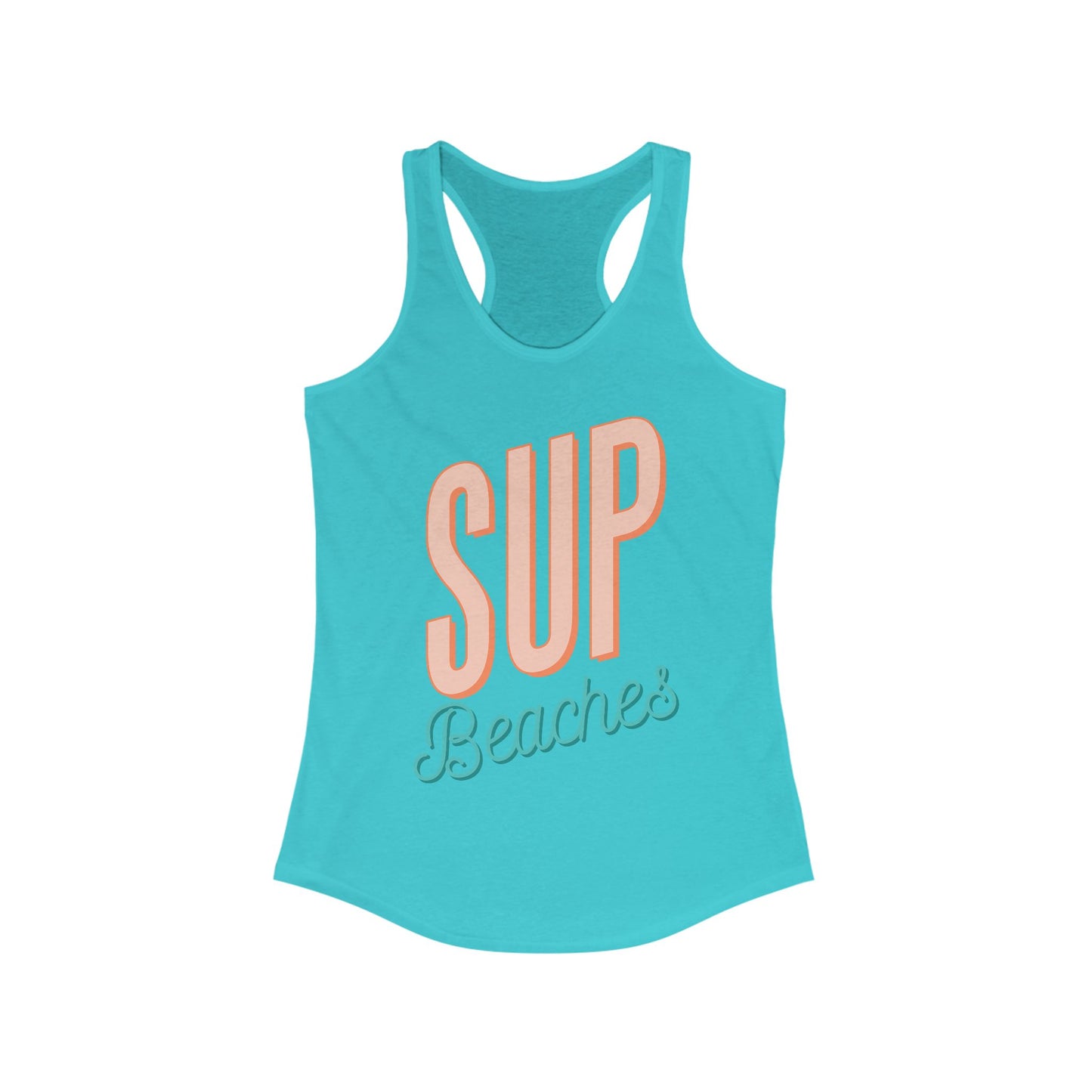 Women's Racerback Tank Top - 'SUP Beaches' Summer Style