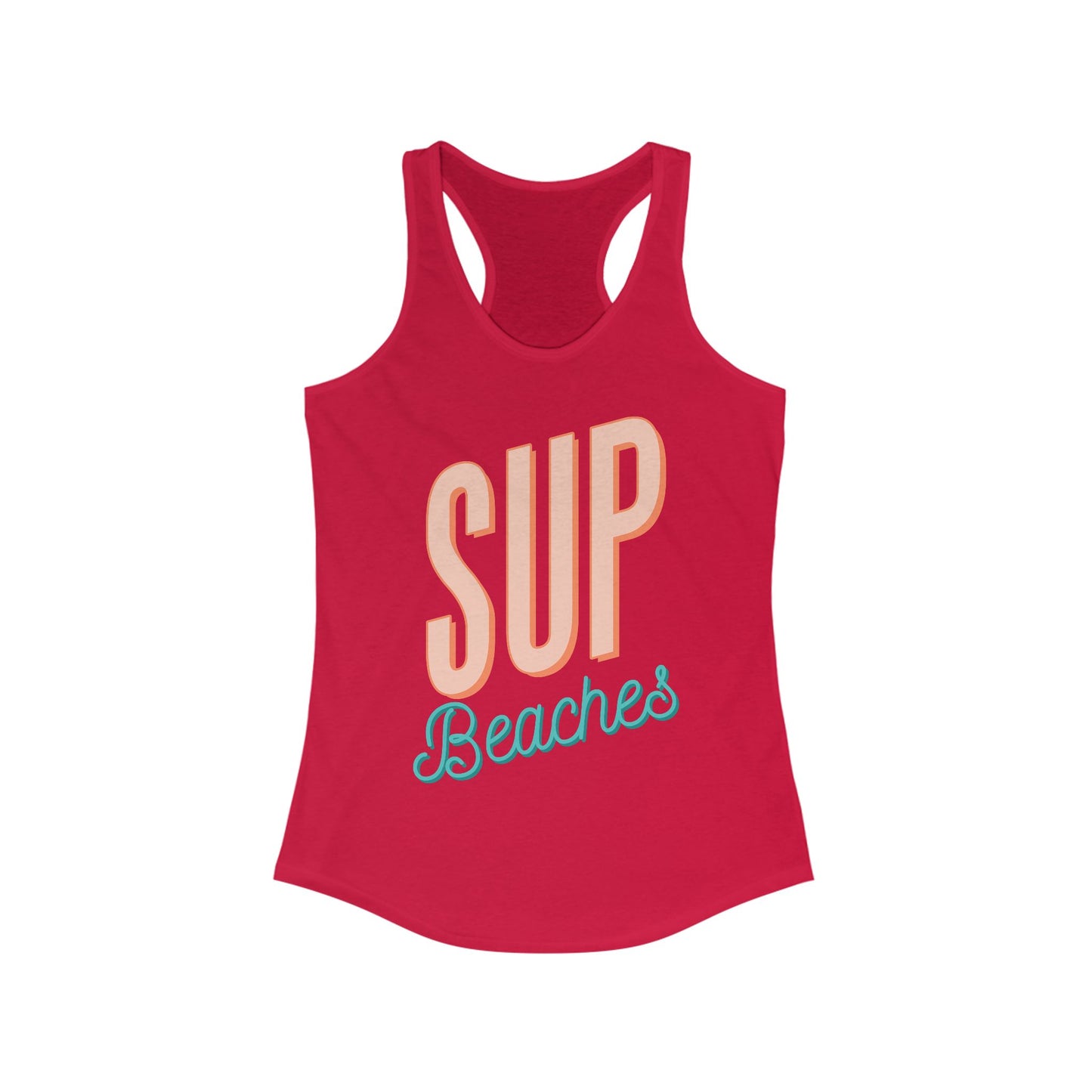 Women's Racerback Tank Top - 'SUP Beaches' Summer Style