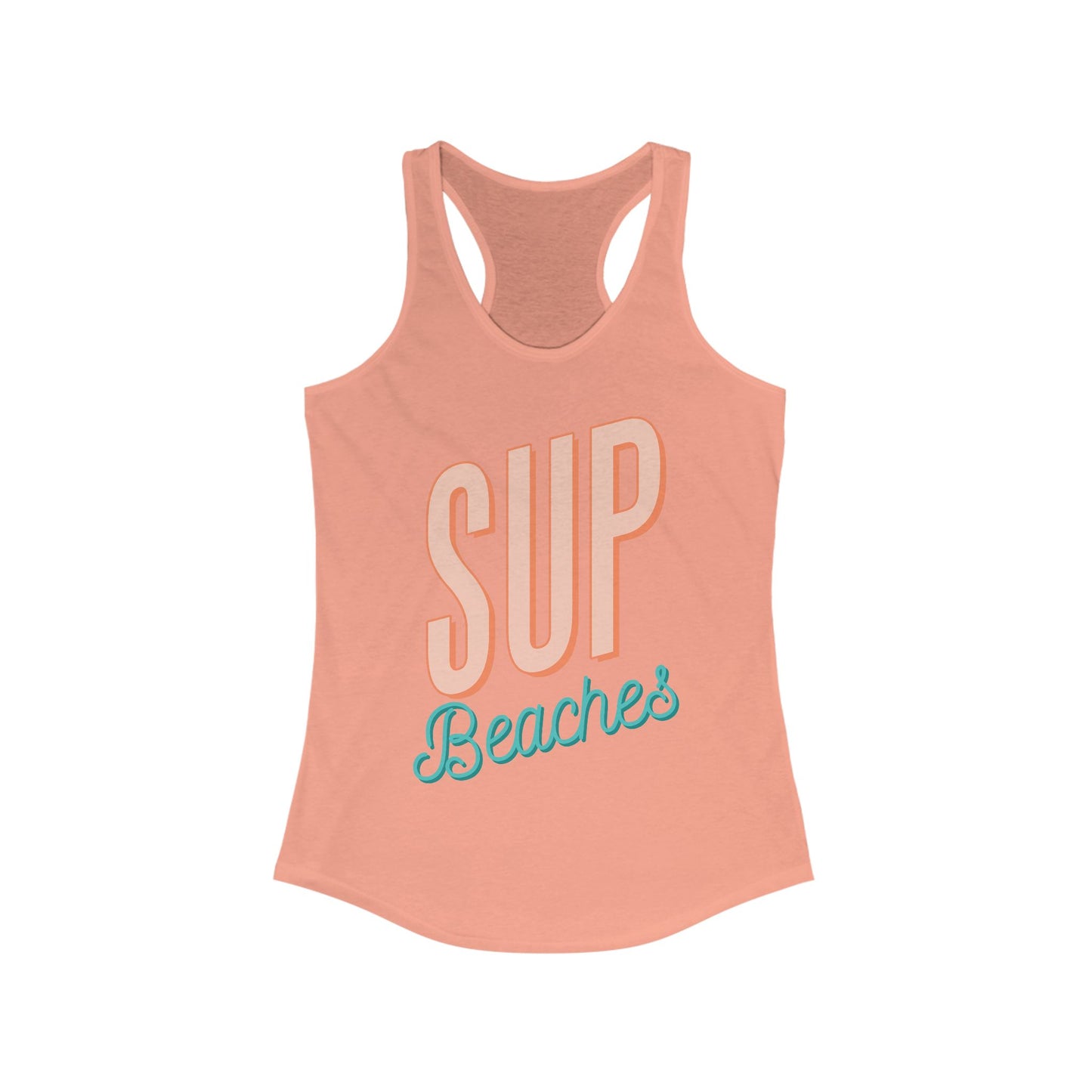 Women's Racerback Tank Top - 'SUP Beaches' Summer Style