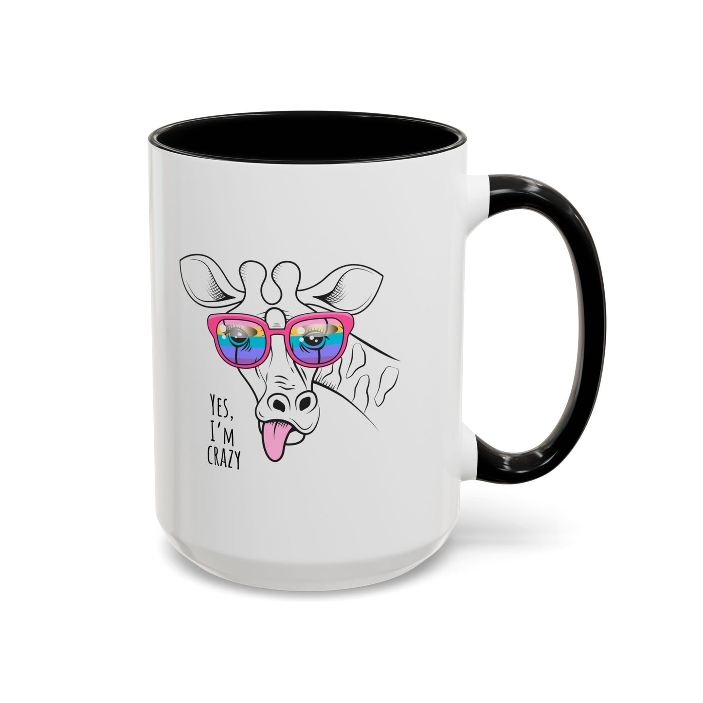 Funny Giraffe Coffee Mug - "Yes, I'm Crazy" - Perfect Gift for Animal Lovers