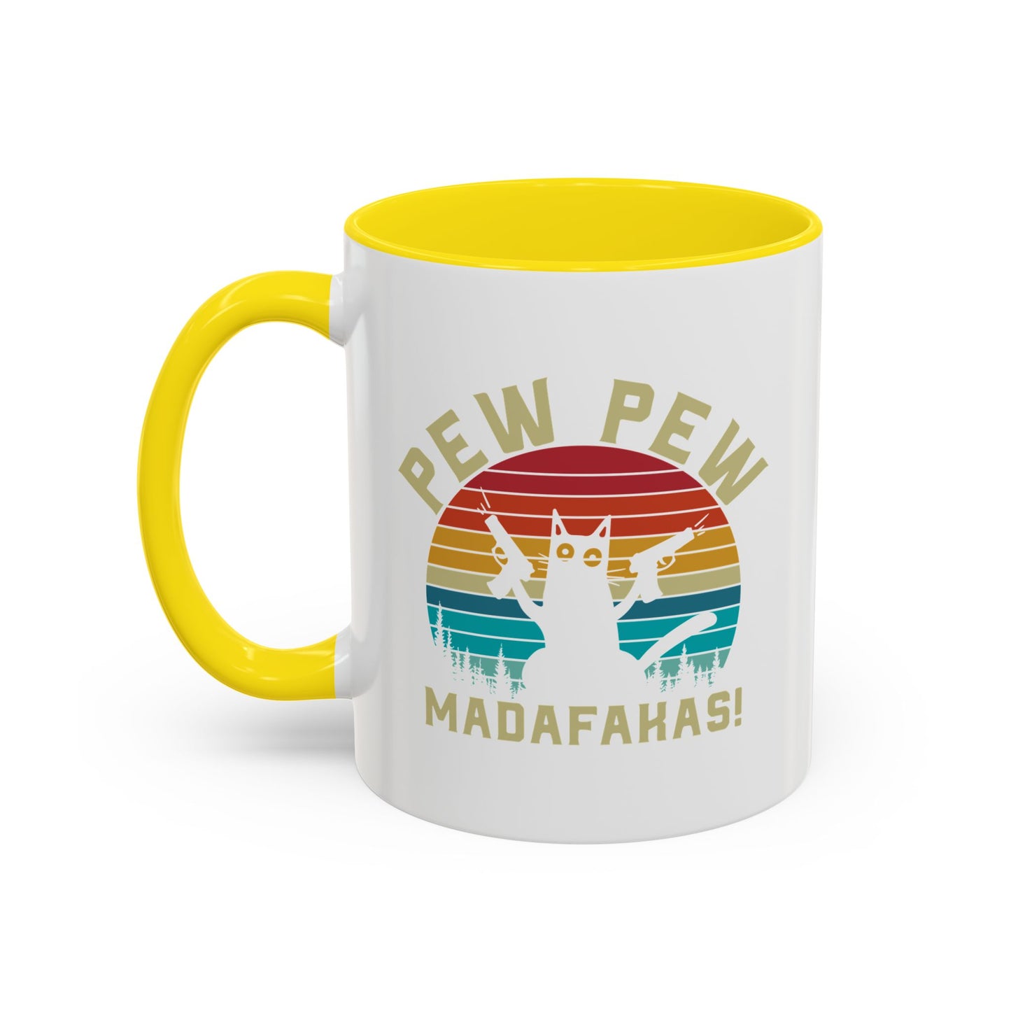 Fun Pew Pew Coffee Mug - 11 & 15oz - Perfect for Cat Lovers