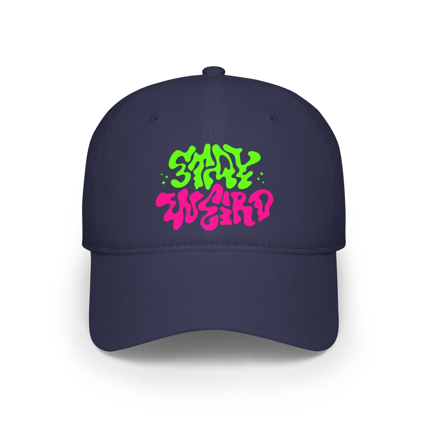 Stay Weird Neon Baseball Cap | Trendy Low Profile Hat for Oddballs & Creatives