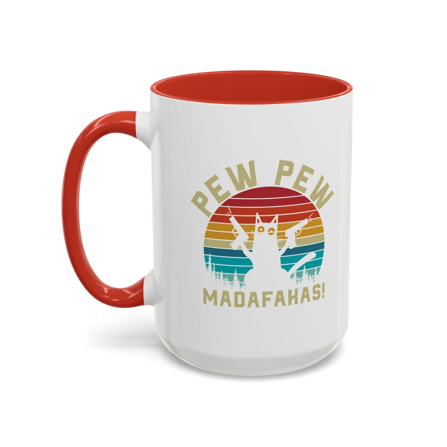 Fun Pew Pew Coffee Mug - 11 & 15oz - Perfect for Cat Lovers