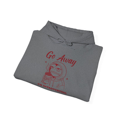 Introvert Hoodie - "Go Away, I'm Introverting" Heavy Blend Sweatshirt