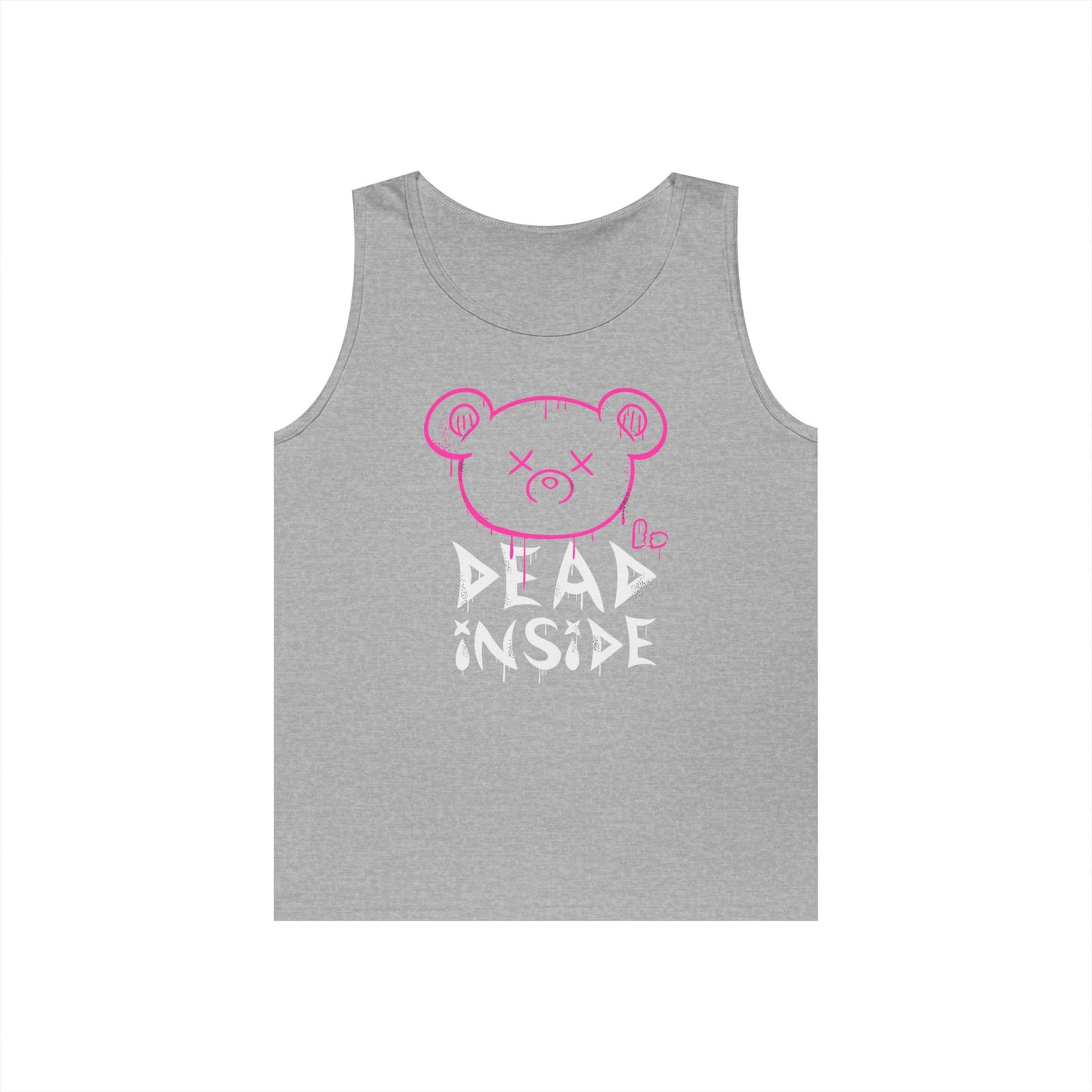 Unisex Heavy Cotton Tank Top - "Dead Inside" Graphic Tee for Casual Wear