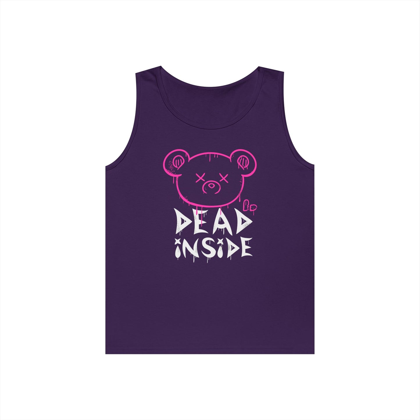 Unisex Heavy Cotton Tank Top - "Dead Inside" Graphic Tee for Casual Wear