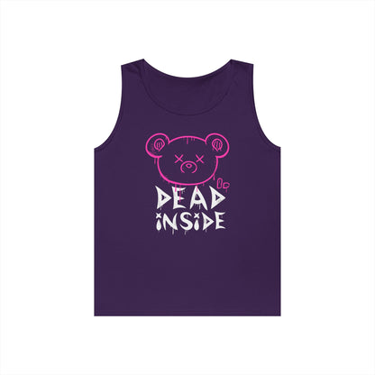 Unisex Heavy Cotton Tank Top - "Dead Inside" Graphic Tee for Casual Wear